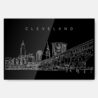 Cleveland Line Art Metal Print Wall Art - Main - Dark