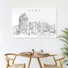 Colosseum Line Art Metal Print - Kitchen - Dark