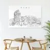 Colosseum Line Art Metal Print - Kitchen - Dark