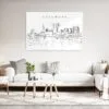 Columbus City Metal Print - Living Room - Light