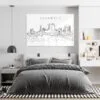Columbus OH Metal Print - Bedroom - Light