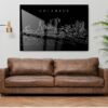 Columbus Skyline Metal Print - Living ROom - Dark