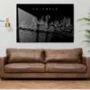 Columbus Skyline Metal Print - Living ROom - Dark