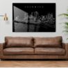 Columbus Skyline Metal Print - Living ROom - Dark