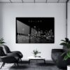 Dallas Texas Line Art Metal Print - Office - Dark