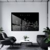 Dallas Texas Line Art Metal Print - Office - Dark