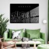 Denver Skyline Line Art Metal Print - Living Room - Dark