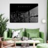 Denver Skyline Line Art Metal Print - Living Room - Dark