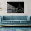 Florence Italy Skyline Art Metal Print - Living Room - Dark