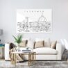 Florence Italy Skyline Art Metal Print - Living Room - Light