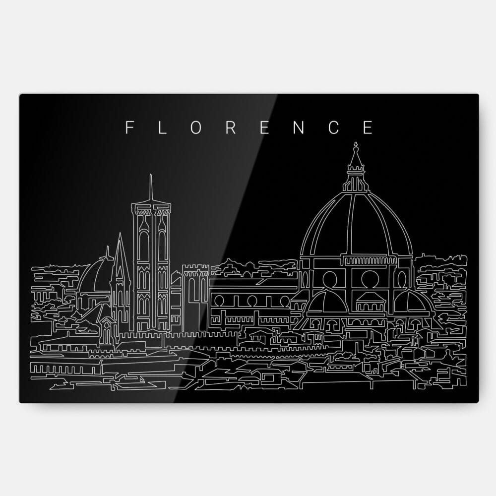 Florence Italy Skyline Art Metal Print Wall Art - Main - Dark