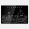Florence Italy Skyline Art Metal Print Wall Art - Main - Dark