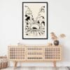 Framed Chicago Cloud Gate Line Art - Lounge