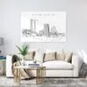 Grand Rapids Skyline Art Metal Print - Living ROom - Light