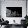 Grand Rapids Skyline Art Metal Print - Office - Dark