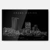 Grand Rapids Skyline Art Metal Print Wall Art - Main - Dark