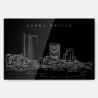 Grand Rapids Skyline Art Metal Print Wall Art - Main - Dark