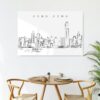 Hong Kong Line Art Metal Print - Kitchen - Dark