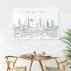 Houston Texas Line Art Metal Print - Kitchen - Dark