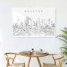 Houston Texas Line Art Metal Print - Kitchen - Dark