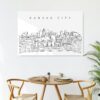 Kansas City Line Art Metal Print - Kitchen - Dark