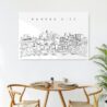 Kansas City Line Art Metal Print - Kitchen - Dark