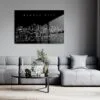 Kansas City Line Art Metal Print - Living Room - Dark