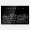 Kansas City Line Art Metal Print Wall Art - Main - Dark