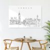 London Line Art Metal Print - Kitchen - Dark