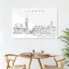 London Line Art Metal Print - Kitchen - Dark