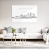 Louisville Metal Print - Living Room - Light