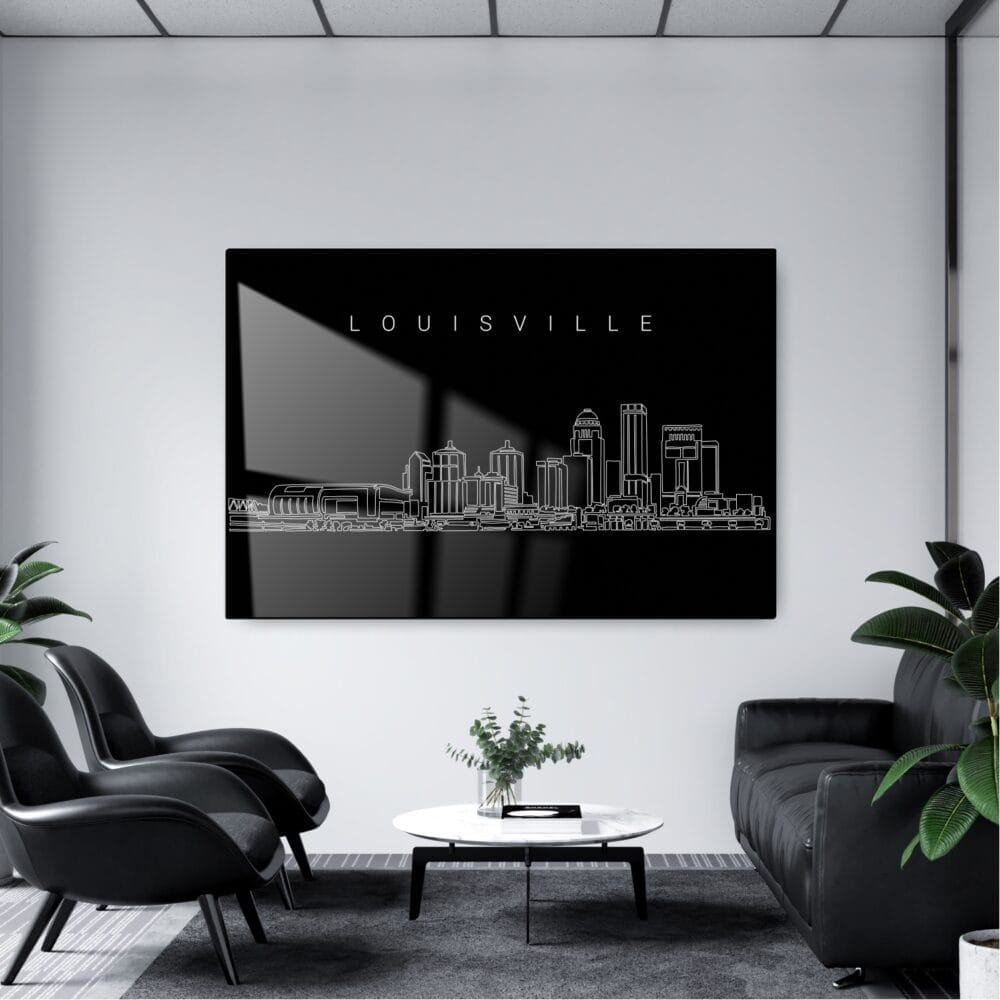 Louisville Metal Print - Office - Dark Louisville Metal Print - Office - Dark