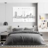 MIlwaukee Line Art Metal Print - Bedroom - Light