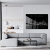 MIlwaukee Line Art Metal Print - Living Room - Dark