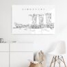 Marina Bay Sands Line Art Metal Print - Hallway - Light