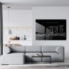 Marina Bay Sands Line Art Metal Print - Living Room - Dark