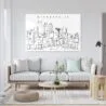 Minneapolis Line Art Metal Print - Living ROom - Light