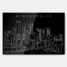 Minneapolis Line Art Metal Print Wall Art - Main - Dark