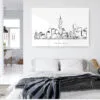 NYC Manhattan Line Art Metal Print - Kitchen - Dark