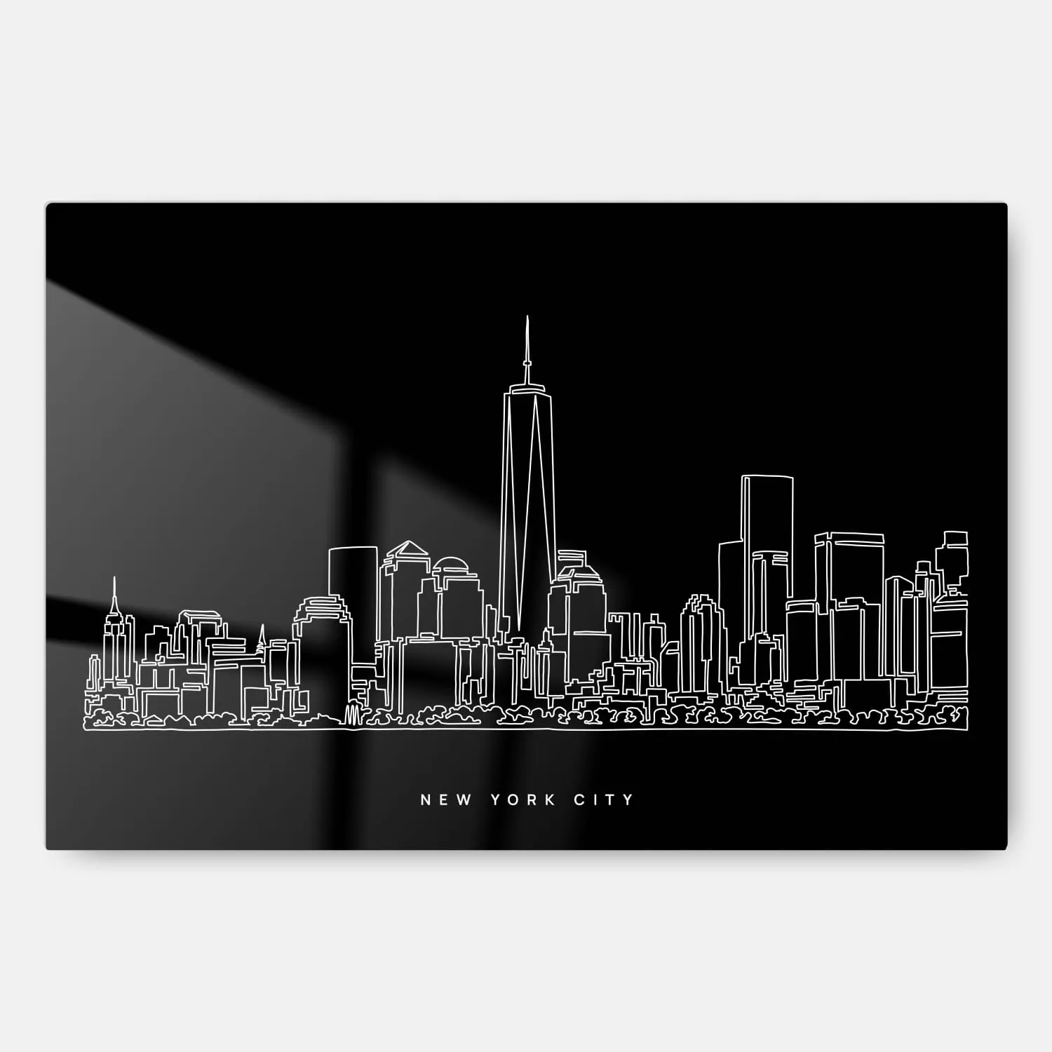 Manhattan Line Art Metal Print