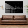 Nashville Line Art Metal Print - Living Room - Dark