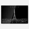 Paris Eiffel Tower Line Art Metal Print Wall Art - Main - Dark