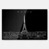 Paris Eiffel Tower Line Art Metal Print Wall Art - Main - Dark