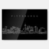 Pittsburgh Line Art Metal Print Wall Art - Dark