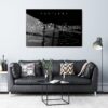 Portland OR Line Art Metal Print - Living Room - Light