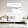 Portland Oregon Line Art Metal Print - Living Room - Light