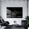San Francisco Line Art Metal Print - Office - Dark