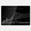 San Francisco Line Art Metal Print Wall Art - Main - Dark