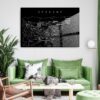 Spokane Line Art Metal Print - Living Room - Dark