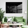 Spokane Line Art Metal Print - Living Room - Dark